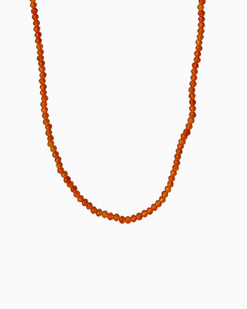 carnelian beaded stone necklace by veda