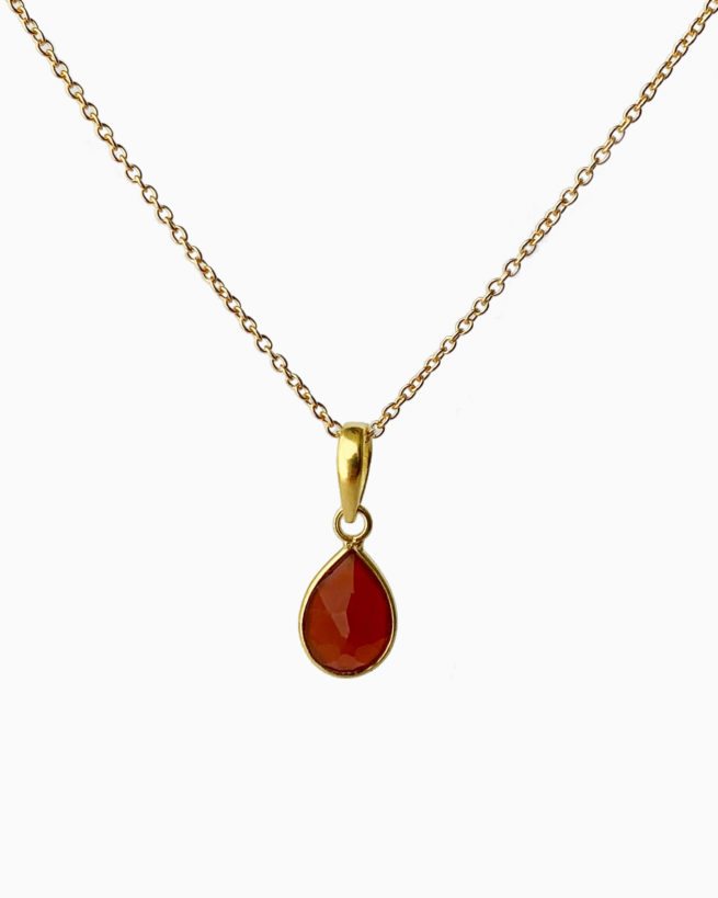 gold plated carnelian necklace by veda
