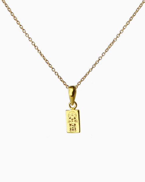 gold plated hamsa hand necklace by veda