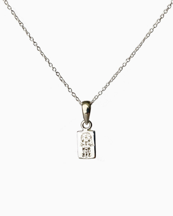 silver hamsa hand necklace by veda