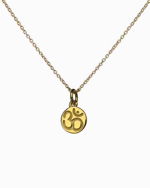 gold plated ohm necklace by veda