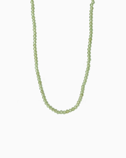 beaded peridot necklace by veda