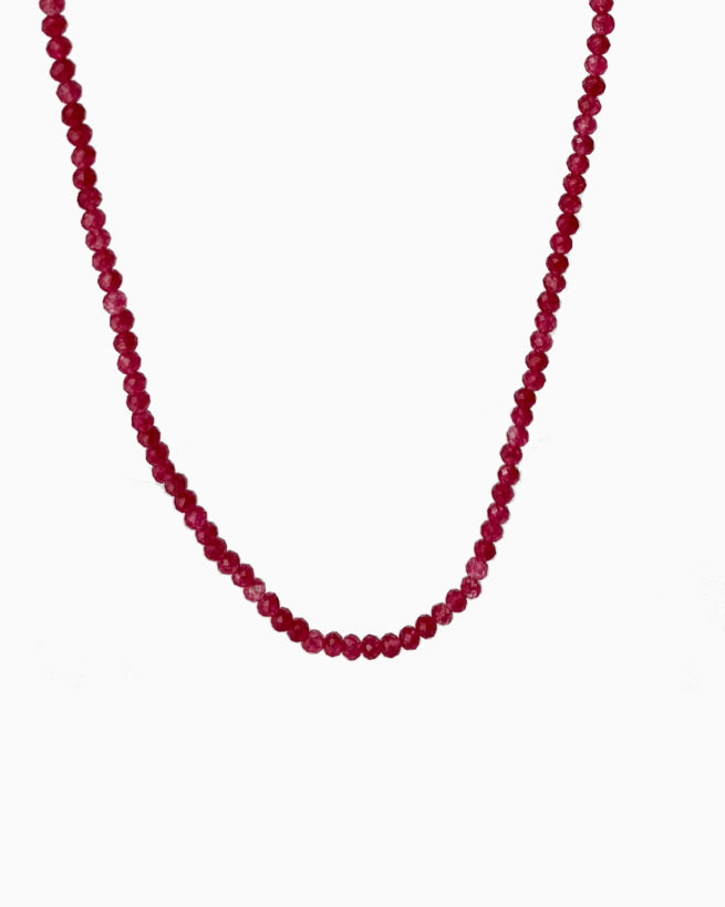 beaded ruby necklace by veda