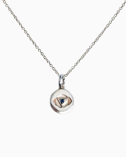 third eye necklace in silver by veda