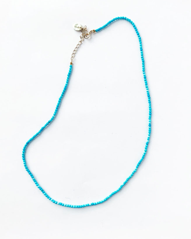 turquoise beaded necklace by veda