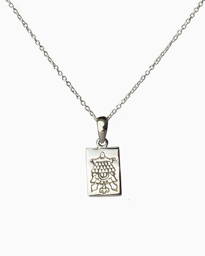 silver victory sign necklace by veda