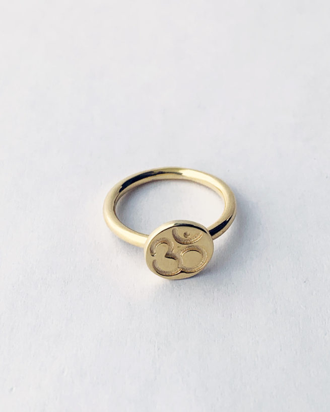 gold ohm ring by veda