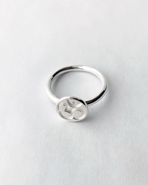 silver ohm ring by veda