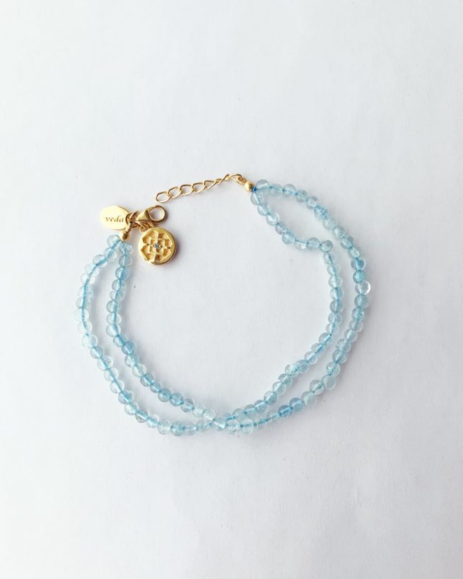 blue topaz throat chakra bracelet by veda