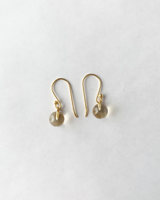 citrine gold plated drop earrings by veda