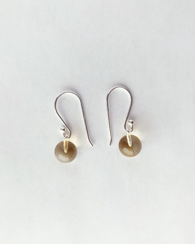 citrine silver drop earrings by veda