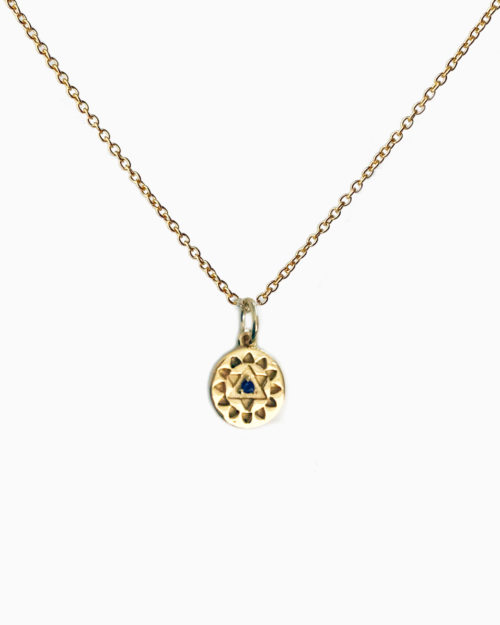 crown chakra necklace in gold plate by veda