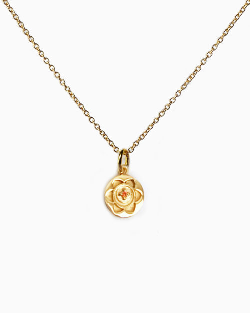 sacral chakra necklace in gold plate by veda