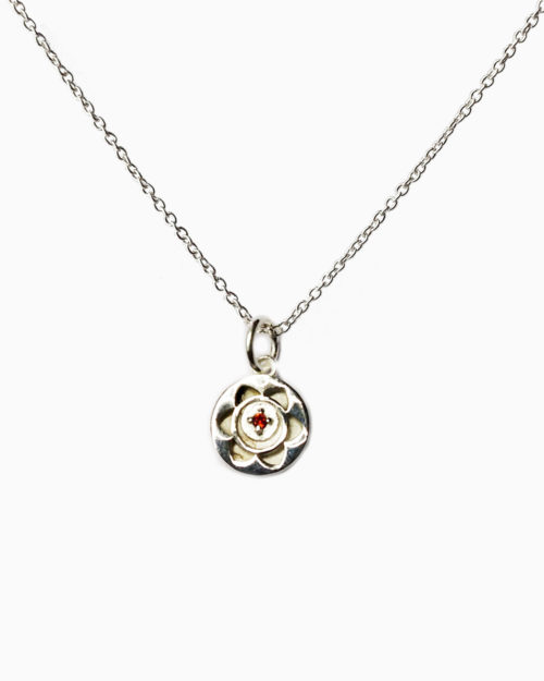 sacral chakra necklace in silver by veda